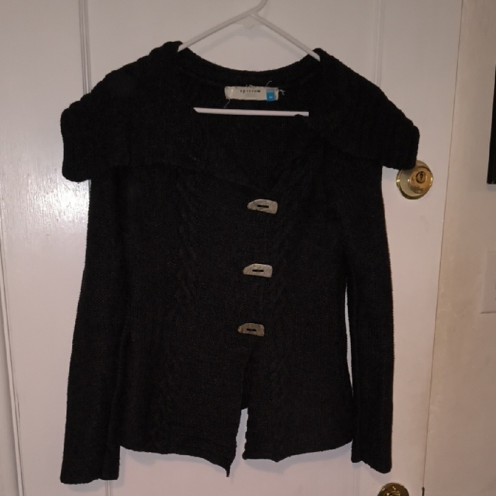 Sparrow | Black Cable Knit Cardigan